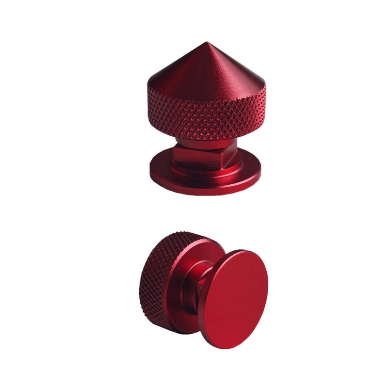 JGR 1 Pair Welding Hood (Pipeliner) Fasteners Aluminum (Spiked-Red) - Image 3